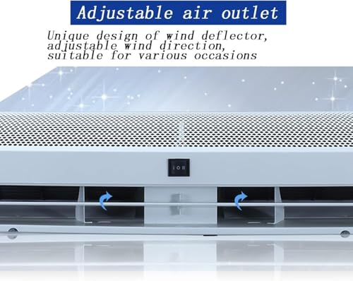 Rideau d'air commercial silencieux à double vitesse réglable avec télécommande