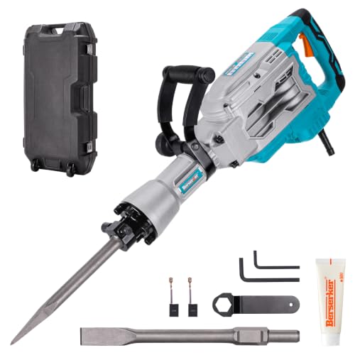 Berserker 1700W 30-Pound Demolition Jack Hammer 65F with 1-3/16" Hex,14Amp