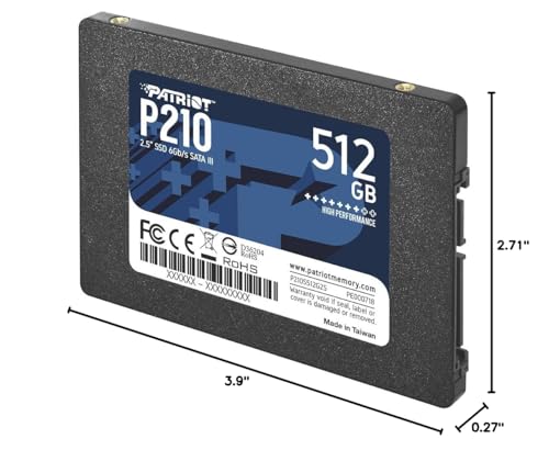 Patriot P210 512GB Internal SSD - SATA 3 2.5" - Solid State Drive - P210S512G25 - Image 7