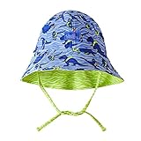 UV SKINZ UPF 50+ Baby Boys Reversible Sun Hat - Dino Pool Party - 12/18m