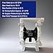 Air Operated Double Diaphragm Pump, 35 GPM and Max 100 PSI Oil Transfer Tump Polypropylene Body, 1.5