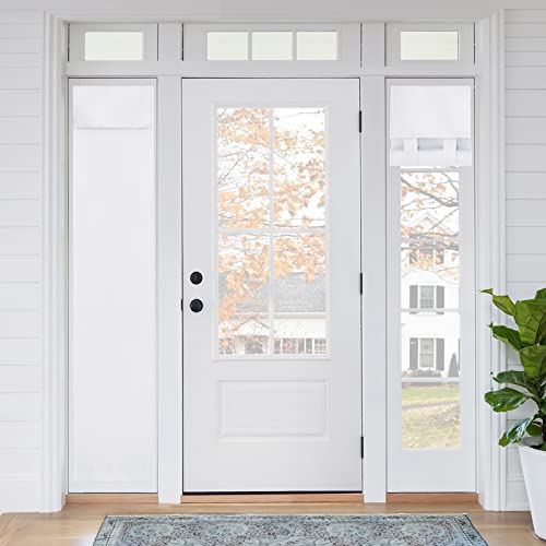 RYB HOME Sidelight Door Curtains for Front, Privacy Window Curtains Thermal Insulate Covering for Patio/Glass/Front Door, 12 inch x 69 inch, Pure White, 1 Panel