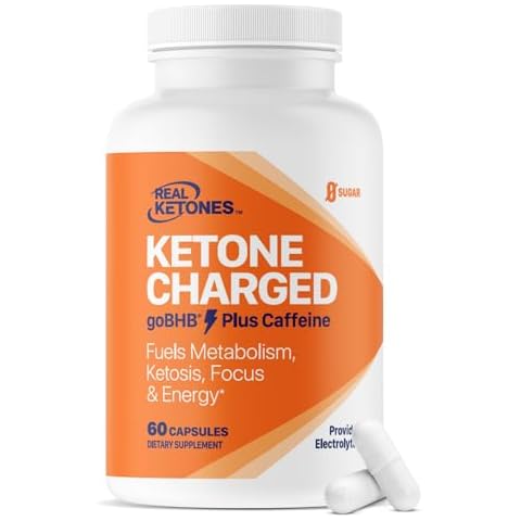 Real Ketones BHB Exogenous Ketones Keto Pills Keto Electrolytes Pills for Supercharged Energy Performance & Rapid Ketosis - Invigorating Energy Keto Diet Pills with Patented Keto BHB (1 Month) Cover