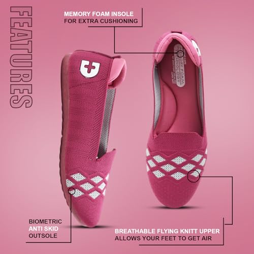 Image of Doctor Health Super Stylish Comfortable Classy Knitted Design Ballerina | Premium Look Flat Jutis | Non Slip Lightweight Shoes Bellies for Women | Dailywear Flat Bellies | Trendy Women Jutis Bellies