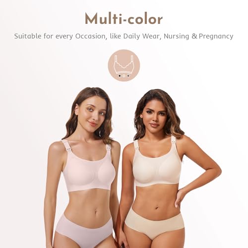 Image of Nursing Bras for Breastfeeding, Seamless Ultra Comfort Maternity Bra, Natural Shape Pregnancy Bras for Women