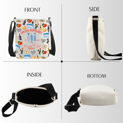 JNIAP Portuguese Gifts Santos Populares Social Club Crossbody Bag Sardine Tin Fish Gift3