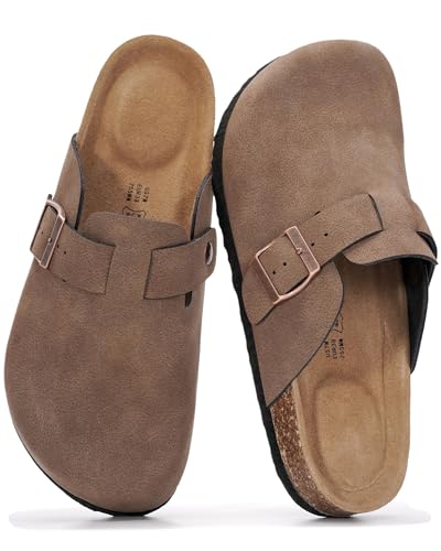 Image of Project Cloud 100% Genuine Leather Footbed Clogs for Women - Memory Foam Arch Support Slippers for Women - Trendy Slip-ons Women's Mules & Clogs Sandals