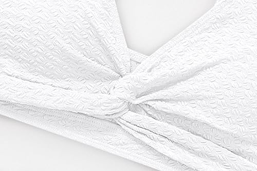 Image of Girls Swimsuit Solid Bathing Suit 2 Piece Twist Cross Adjustable Straps Soft Lining Bikini for Teen Girls with Chest Pad