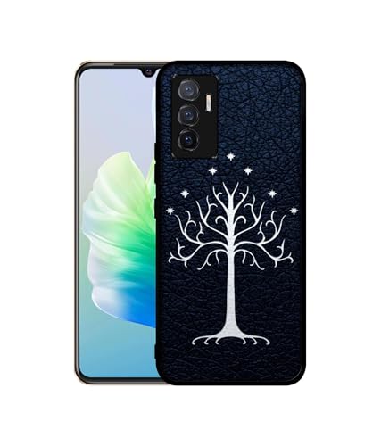 Image of Magic Tree Pattern Design Premium 2D Printed Metal Back Case Cover for Vivo V23E 5G / Y75 4G