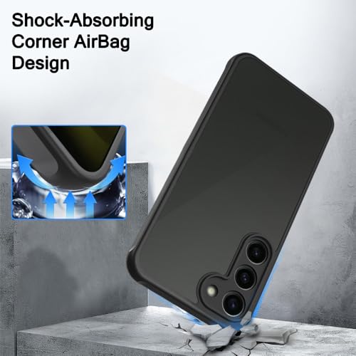 Image of TheGiftKart Hybrid Matte Frosted Translucent Back Cover Case for Samsung Galaxy S23 5G | Shockproof Design | Camera Protection Module | Hard Back Case Cover for Samsung S23 5G (PC & TPU, Frost Black)