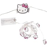 Silver Buffalo Hello Kitty Face with Pink Bow 20ct Decorative String Lights, 7 Feet Long, Battery Powered (Batteries Not Included), Pink LED, Indoor Use Only