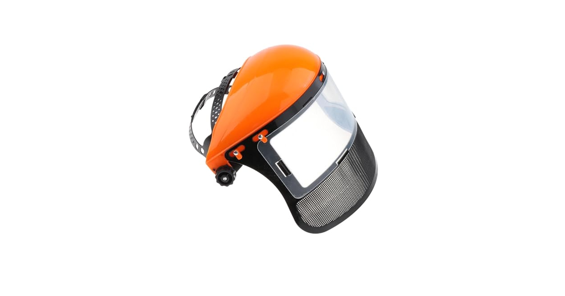 Face Shield For Weed Whacking SPARES2GO Full Face Protective Shield Strimming Trimming Chainsaw Garden Metal Mesh Visor (One Size, Adjustable Headband Face Shields