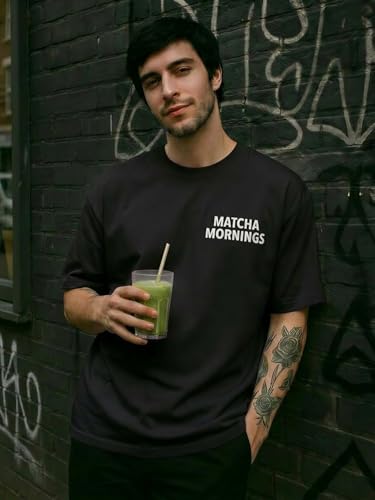 Image of TOXA Men's Pure Cotton Oversized Fit Tshirt | Oversized Baggy Fit Tee with Drop Shoulder | Cool and Stylish Graphic Printed Design Half Sleeve T-Shirt (Available Sizes: S to 2XL)