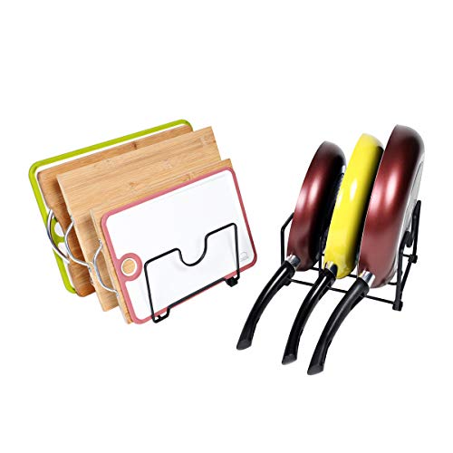 Kitchen Cabinet Pantry and Bakeware Organizer Rack Holder, Kitchen Pot Lid Organizer,2 Pack