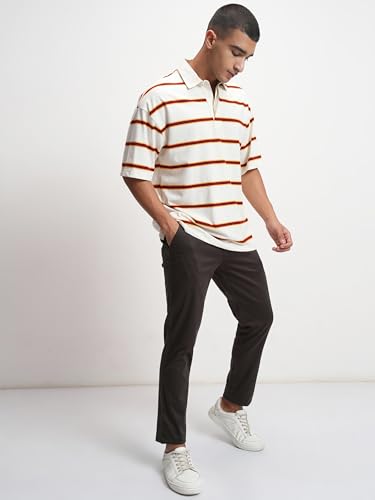 Image of Highlander Men's Slim Fit Formal Trousers | Ankle Length |Smart Trousers for Men | Chino Trousers for Men|Elegant Design | Comfortable Fabric for Daily Work & Formal Occasions