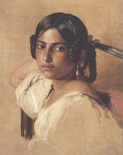 Peinture murale toile d'Itlain Girl Xaver Winterhalter 60x90cm