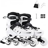 Inline-Skates, verstellbare Inline-Skates, verstellbare leuchtende Inline-Skates, mit leuchtenden Rädern, Inline-Skates, für Mädchen, Jungen, Erwachsene, Damen, Herren, Teenager, Anfänger