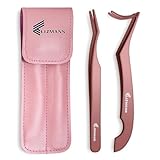 LIZMANN Eyelash Applicator Tweezers 2 PCS Tool for False Eyelash Application & Lash Extensions, Mistake-Proof Lash Placement Tweezers for Professional and DIY Use