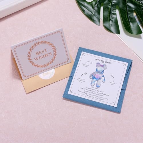 Image of Aesnefe Pocket Bear Hug, Anxiety Relief Gifts for Men Women, Mental Health Positivity Gift for Anxious Friend, Stress Relief Gifts for Her, Comforting Gift for Son Daughter Back to School, Light Blue