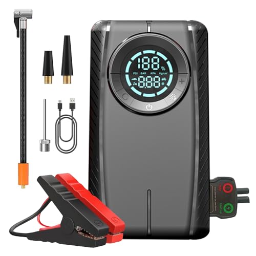 Huachuang Car Jump Starter Multifunción Portable Vehicle Power 12000mAh Cargador de batería Externo Cargador de batería de automóvil 12V Power Pack para Jump Starter