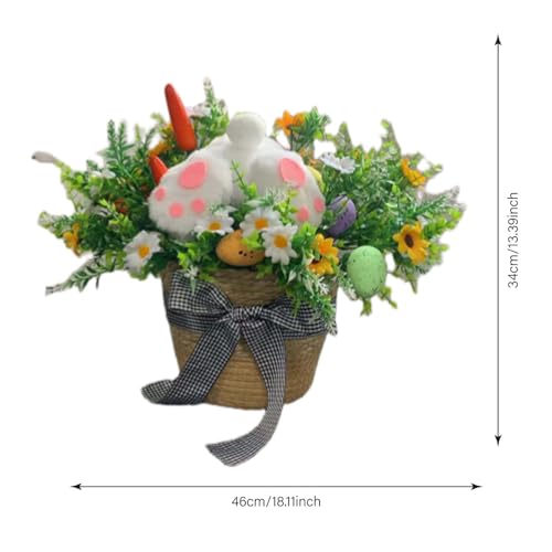 Lapin artificiel et œuf de Pâques sous forme de pot décoratif idéal