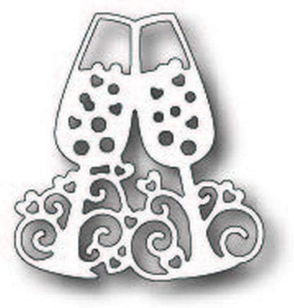Tutti Designs Champagne Flutes Cutting Die TUTTI-298 Wedding