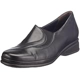Gepolsterte Lederdecksohle Semler Damen Ria Slipper, Schwarz (001 schwarz), 37 EU
