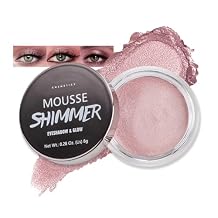 Erinde Shimmer Cream Eyeshadow, Highlighter Creme Eye Shadow Palette, Waterproof Long Lasting, Soft Shimmer Glitter Eye Brightener Makeup,Vegan & Cruelty, 02 Rose Pink