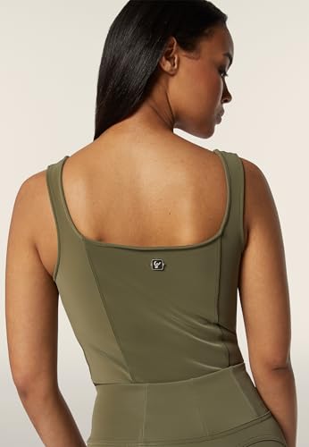 Body de cuello cuadrado de imitación cuero brillante Freddy para mujer 4