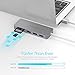 LENTION USB 3.0 Hub with 3 USB 3.0 & SD/Micro SD Card Reader Adapter for Micro/SDXC/SDHC/SD/UHS-I Cards Compatible MacBook Air/Pro (Previous Generation), Surface, Chromebook, More (CB-H15, Silver)