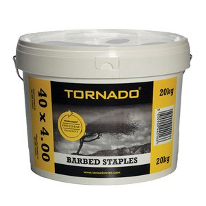 Tornado Barbed Staples 40x4mm 20kg for Fencing