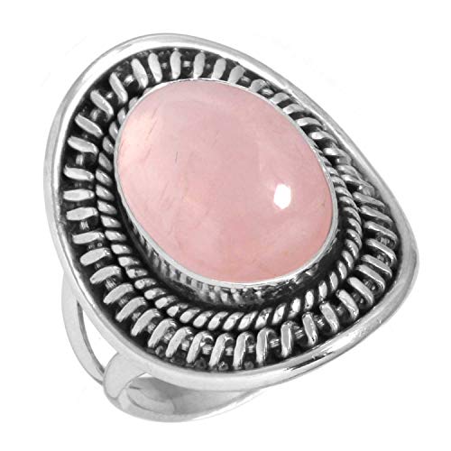 Bague argent 925 pierres naturelles véritables pour éviter les allergies de peau