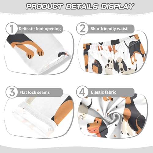 Bolaz Toddler Girls Leggings Printed Yoga Pants Leggings Cartoon Happy Dachshund for Kids3