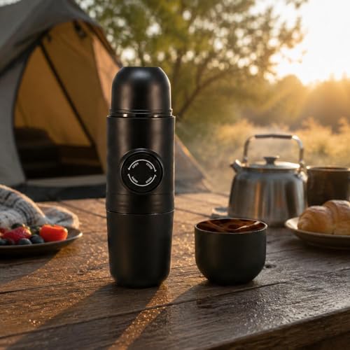 Image of Manual Espresso Brewer Outdoor Friendly Portable Espresso Machine Compact Hand Pump Coffee Machine for Campers, Travelers, Camping, Blk Hand Press|Home & Garden | Kitchen Dining & Bar | S