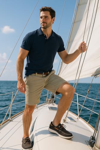 Image of Nautica Men's Lace-Up Moccasin Boat Shoes - Cushioned Insole Casual Deck Loafers for Walking Comfort - Zapato
