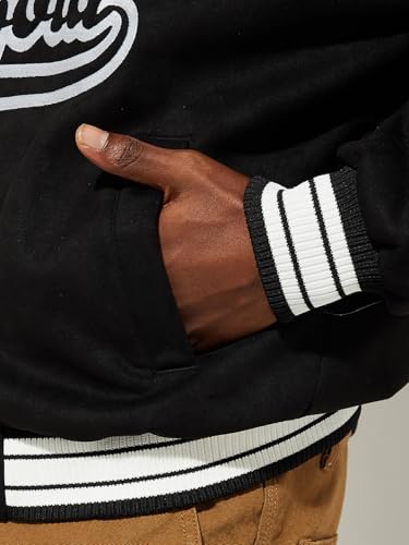 Image of Max Men Polyester Standard Length URB N Printed Varsity Jacket