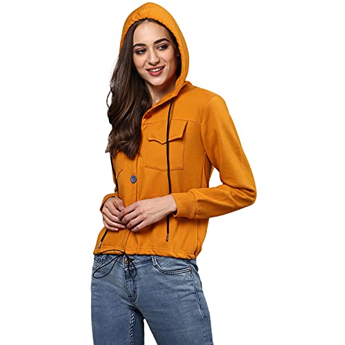 Image of Campus Sutra Cotton Women Crew Neck Sweatshirt