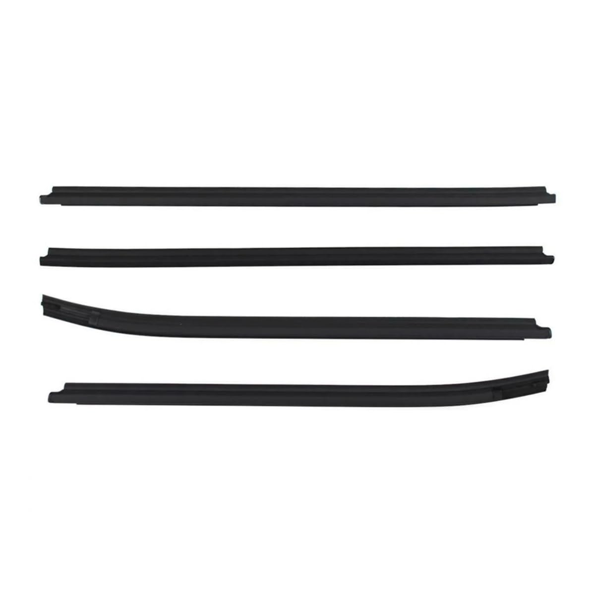 Xmsbcbcz One Color Sealing Strip 4Pcs Car Window Weatherstrip Black For Toyota For Vigo 4-Door Pickup 2004-2015 68161-0K010 68162-0K010 68163-0K010 68164-0K010