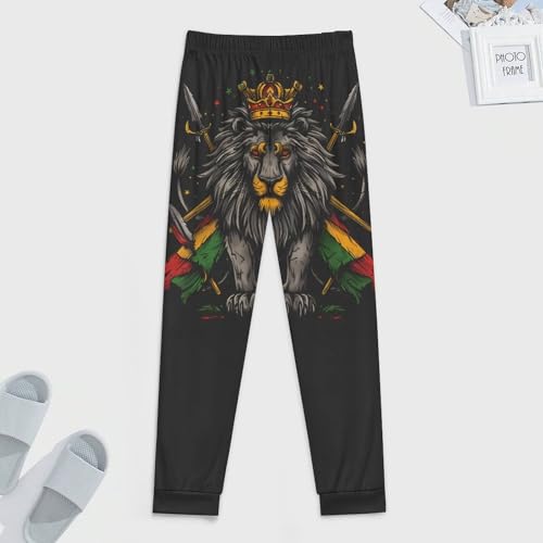 Lion Flag Reggae Rastafarian Rasta Men's Pajamas Soft Sleep Pants Casual Sweatpants Pjs Sleepwear for Home3
