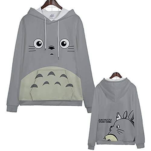Unisex Sudadera con Capucha 3D Gráfico Totoro Impresion Casual Manga Larga Pullover Sweatshirt con...