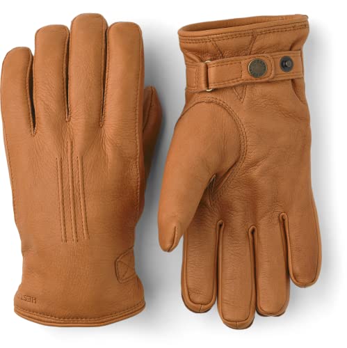 Hestra Men's Deerskin Lamb Fur Lined Glove For Cold Weather - Cork - 9 #TOP14