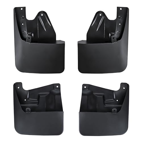 Image of Amooca Mud Flaps Customized for Toyota Tundra 2022 2023 2024 2025 No-Drill Splash Guards Mudguards with Hardware Front & Rear Set of 4 Excludes SR Models (Black)