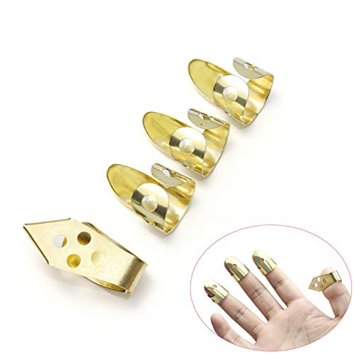 Doigts de Guitare 3 Doigts D’Index + 1 Pouce RéGlable en MéTal Pick de Style de Doigt Protecteur de Doigt - Les Beatles, Paul McCartney, John Lennon, RIngo Starr, George Harrison Doigts de Guitare 3 Doigts D'Index + 1 Pouce RéGlable en MéTal Pick de Style de Doigt Protecteur de Doigt – Image 3