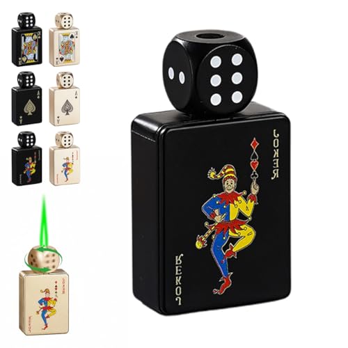 Encendedor Giratorio con Dados 360° Butano Negro miniatura 1