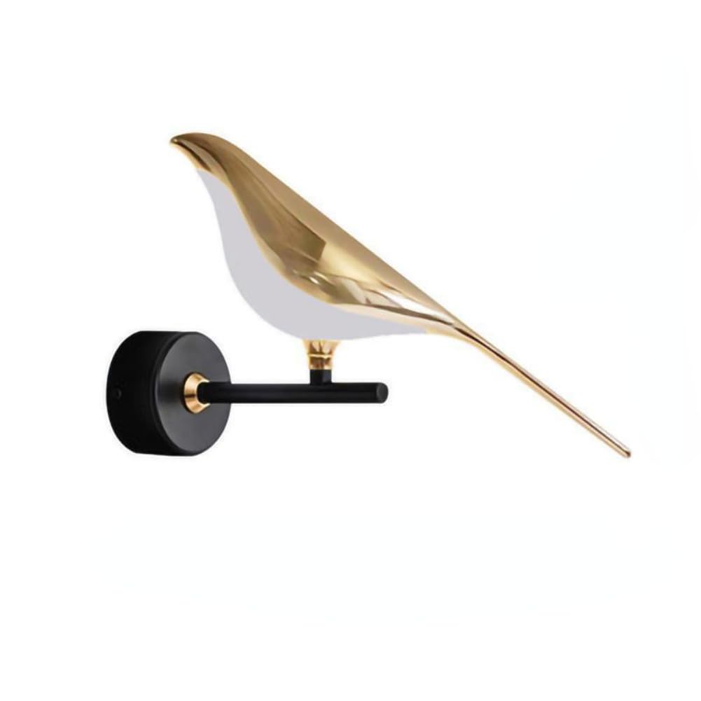 anso Modern LED Wall Lamp Nordic Golden Color Wall Sconce Bedside Home Lighting Magpie Lamp (Cool White(5500-7000K))