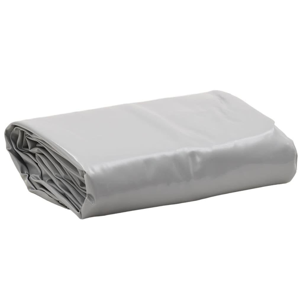 vidaXL Tarpaulin, Waterproof UV Protection Universal Ground Sheet, Multipurpose Tarp Sheet Cover for Camping Boating Hiking, Grey 650 g/m²