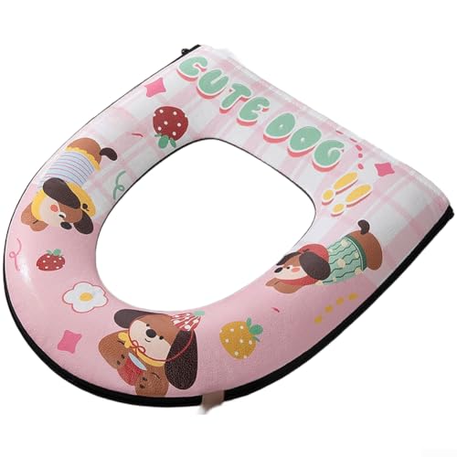 Funda impermeable para asiento de inodoro con diseño de cremallera de aromaterapia, almohadilla suave de poliuretano sin lavado para inodoros estándar en el baño doméstico (D)