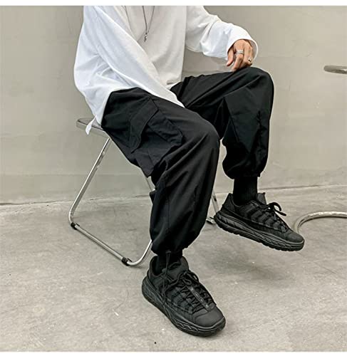 Calças Cargo Brancas Cáqui Simples Bonitas Plus Size Calças Largas Campus Street Boy Calças Diárias