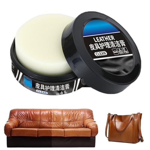 Cleaning and Care Cream &Cleaning Paste for Leather Care,Leather Cleaner and Conditioner,Leather Color Restorer for Couches,Leather Moisturizer for Car Seats (1Pc)
