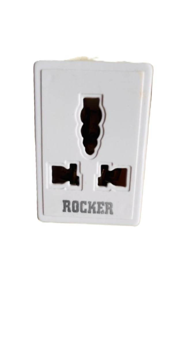 Rocker Universal Conversion Plug, 6A 16A 240V, White, 3-Pin, Multi-Socket Adapter-picture-14